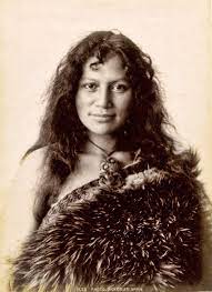 historical portrait of Māori woman in traditional clothing