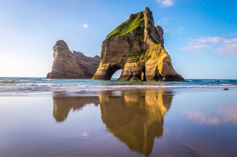 wharariki beach new zealand