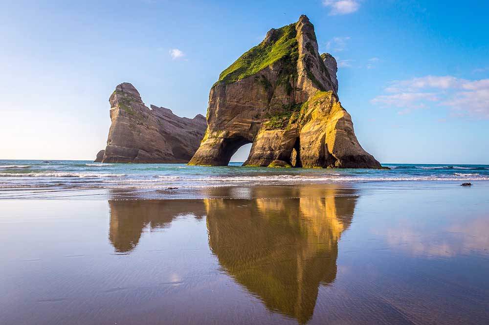 wharariki beach new zealand